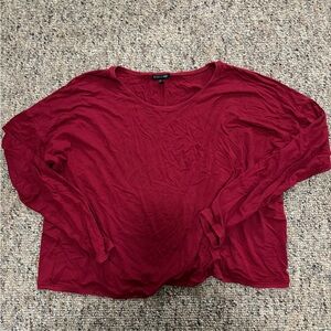 Eileen Fisher Rich Red Long Sleeve Top
